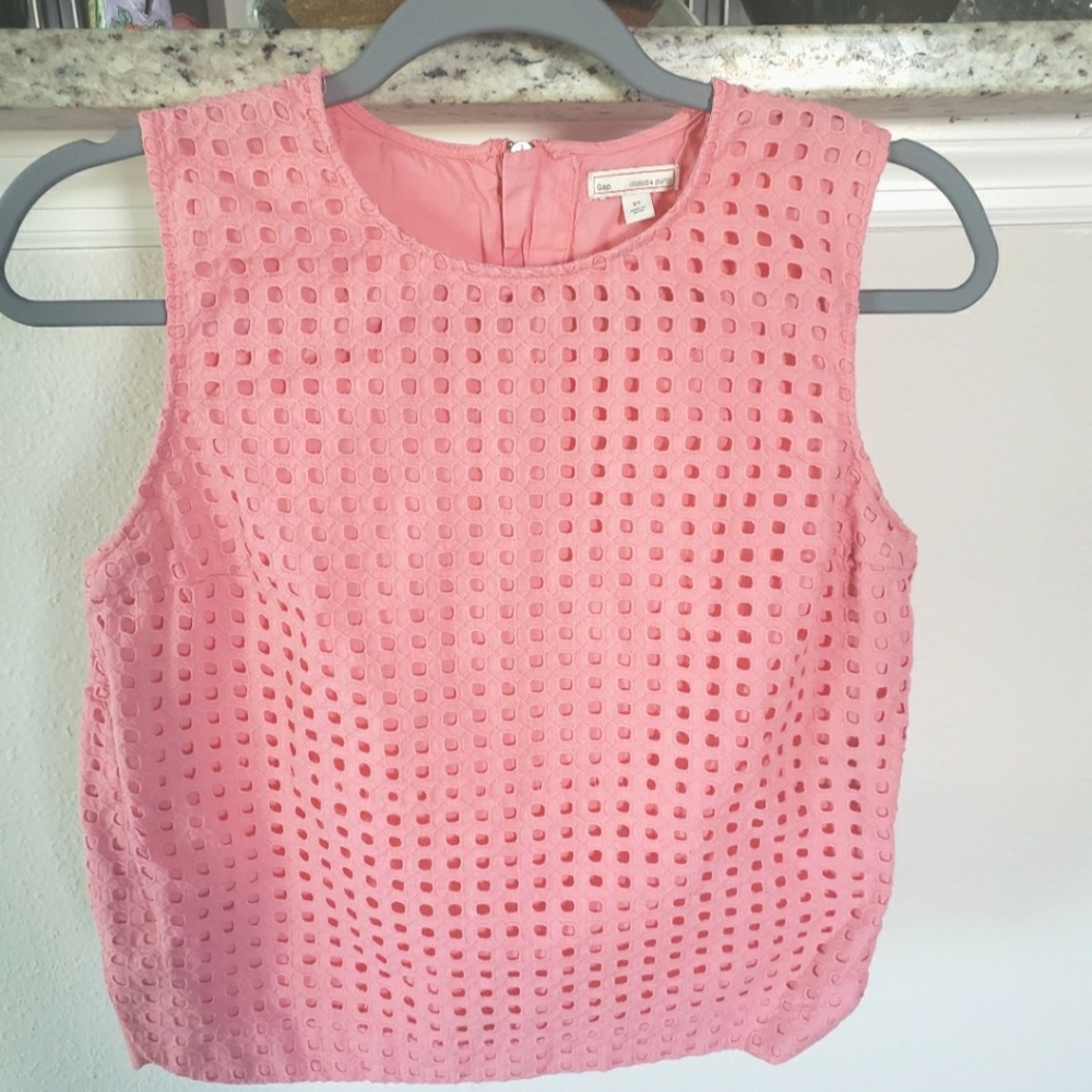 Gap Cotton Eyelet Blouse XS